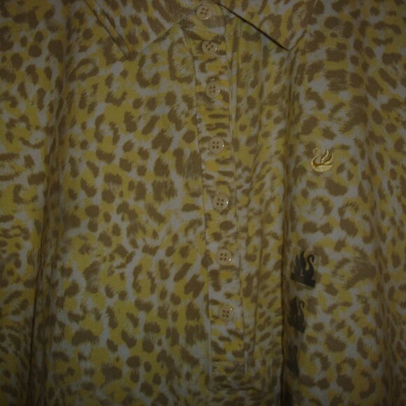 NWT WOMEN'S GLORIA VANDERBILT PULLOVER COTTON BLOUSE/TOP-SIZE L-YELLOW/BROWN - Picture 15 of 16